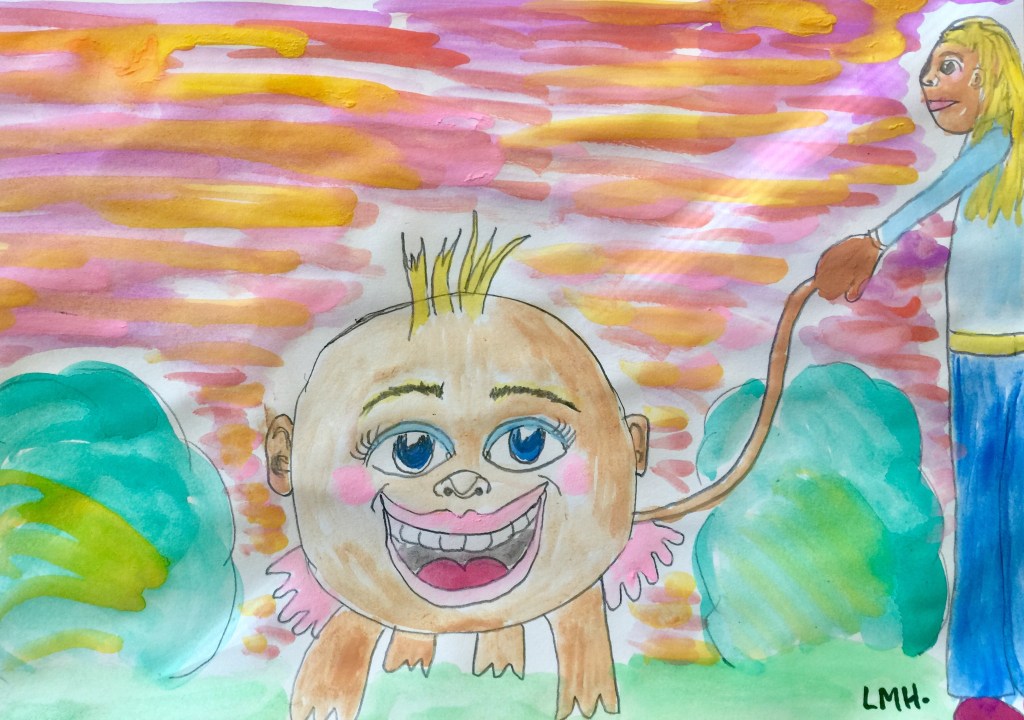 Poem and Watercolour: Baby Balloon Goes for a Stroll –&nbsp;29/07/19