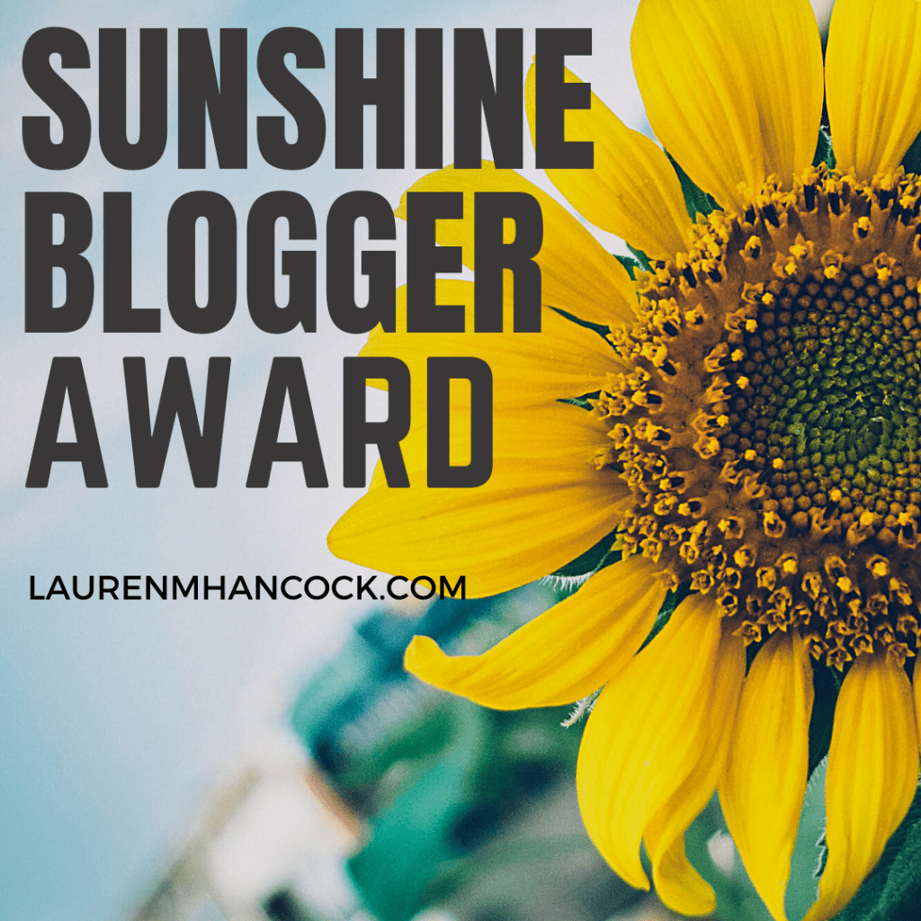 Sunshine Blogger Award Gratitude and Nomination –&nbsp;27/08/20